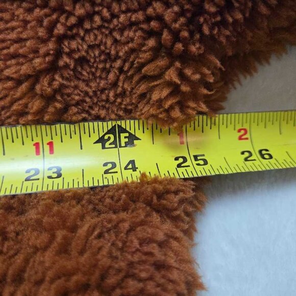 L (w flaw) Varley from Anthropologie sherpa Jones coat Caramel Cafe - Picture 10 of 10